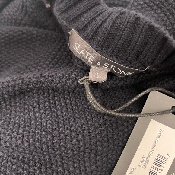 Slate & Stone Textured Weave Crewneck Sweater Mens Sz Large - Picture 4 of 7